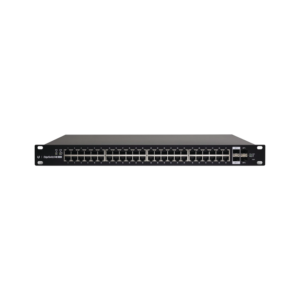 Switch EdgeMAX Administrable de 48 Puertos Gigabit con PoE+/PoE Pasivo 24V + 2 Puertos SFP + 2 Puertos SFP+, 500 W