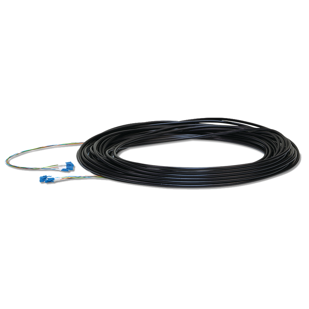 FiberCable de 60 m (200ft) Monomodo (SM) con conectores LC, ideal para equipos EdgeRouter, EdgeSwitch y EdgePoint.