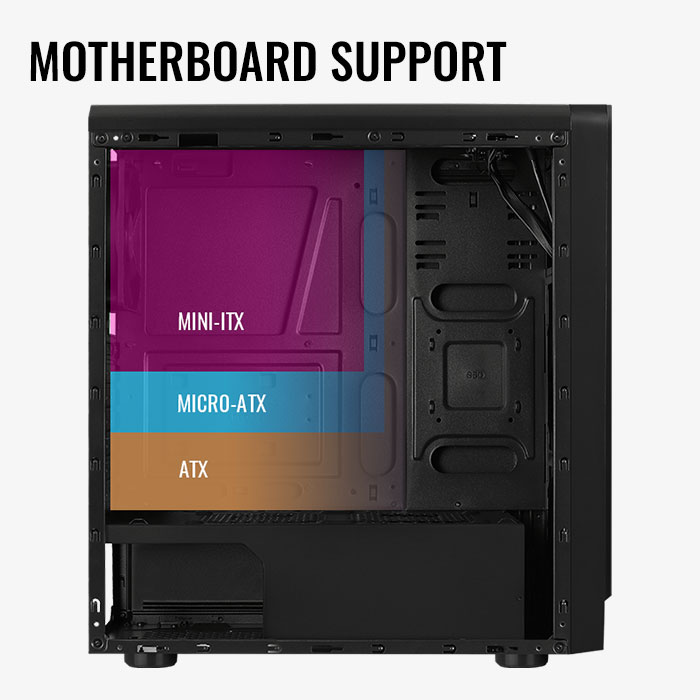 Gabinete AeroCool Rift RGB / Midi-Tower / ATX / Micro-ATX / Mini-ITX / USB 2.0/3.0 / Cristal Templado / Sin Fuente / 1 Ventilador Instalado / Blanco - Image 5