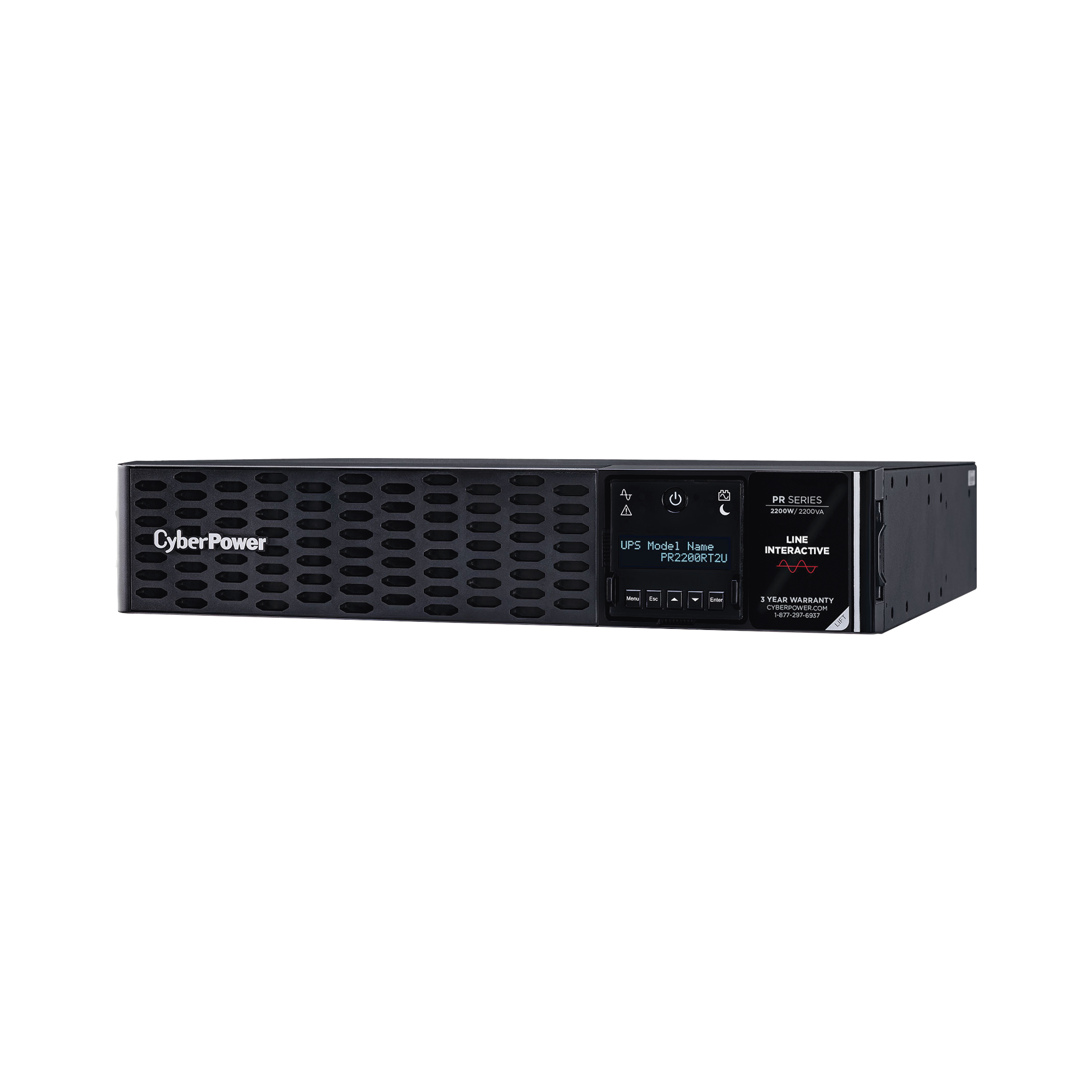 UPS CyberPower PR2200RT2U / 2200 VA 2200 W / Línea Interactiva / Onda Senoidal Pura / Rack o Torre 2U / 8 Tomas NEMA 5-20R - Image 3