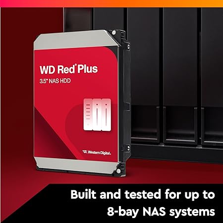 Disco Duro Interno Western Digital WD Red Plus WD80EFPX / 8 TB / NAS / 3.5" / SATA 6 Gb/s / 5640 RPM / 256 MB Caché / CMR / Hasta 8 Bahías / Garantía 3 Años - Image 5